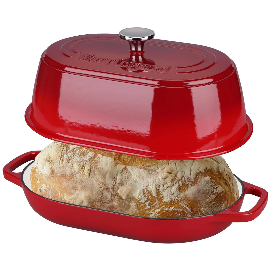 6 Quart Enameled Cast Iron Dutch Oven Pot with Dome Lid (Various)