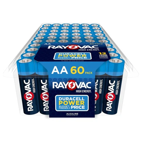 60 AA or AAA Rayovac High Energy Batteries