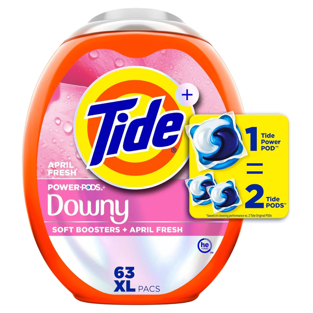 63-Count Tide Power PODs 2-in-1 Laundry Detergent Pods (April Fresh)