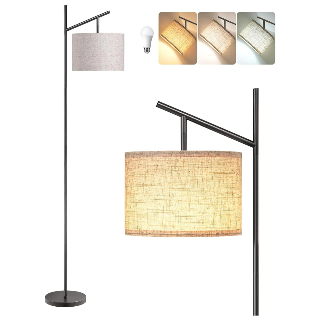 64.7" Modern Floor Minimalist Standing Lamp With 3 Color Bulb