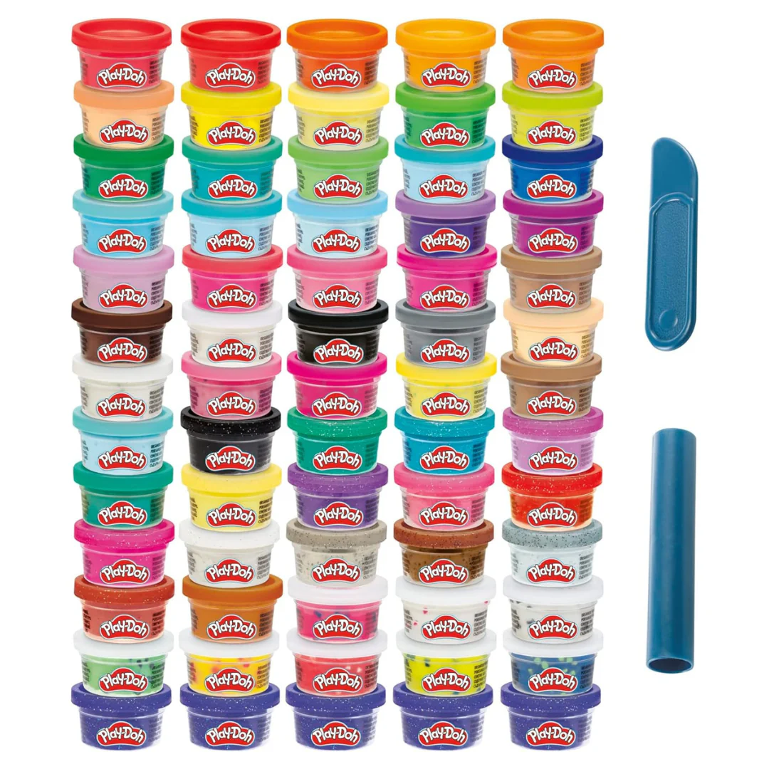 65-Pack Play-Doh Color Compound Non-Toxic Sparkle & Metallic Cans