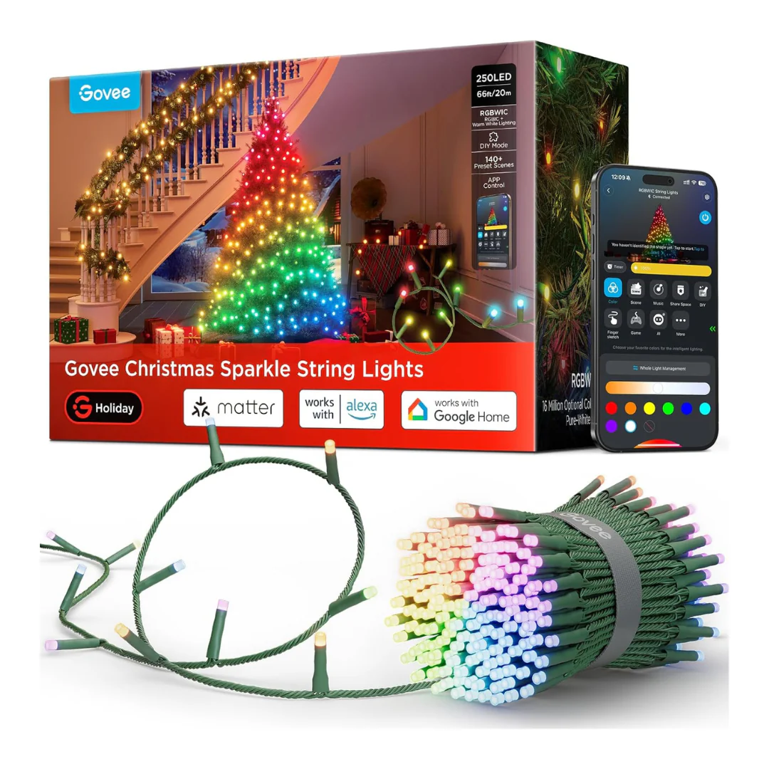 66ft Govee Christmas Sparkle String Lights