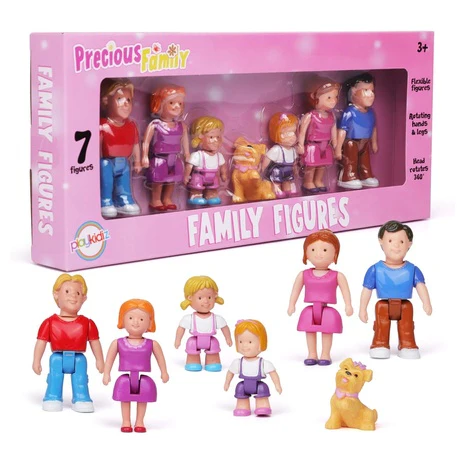 7-Piece Playkidz Dollhouse Family Figures Set