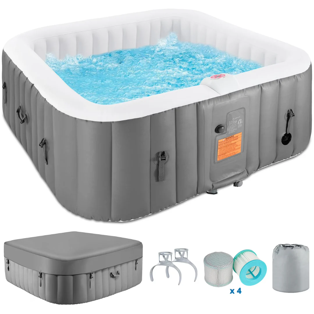 73" 4-6 Person Segmart Outdoor Inflatable Hot Tub Spa With Control Panel