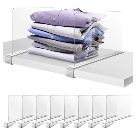 8 Acrylic Shelf Dividers
