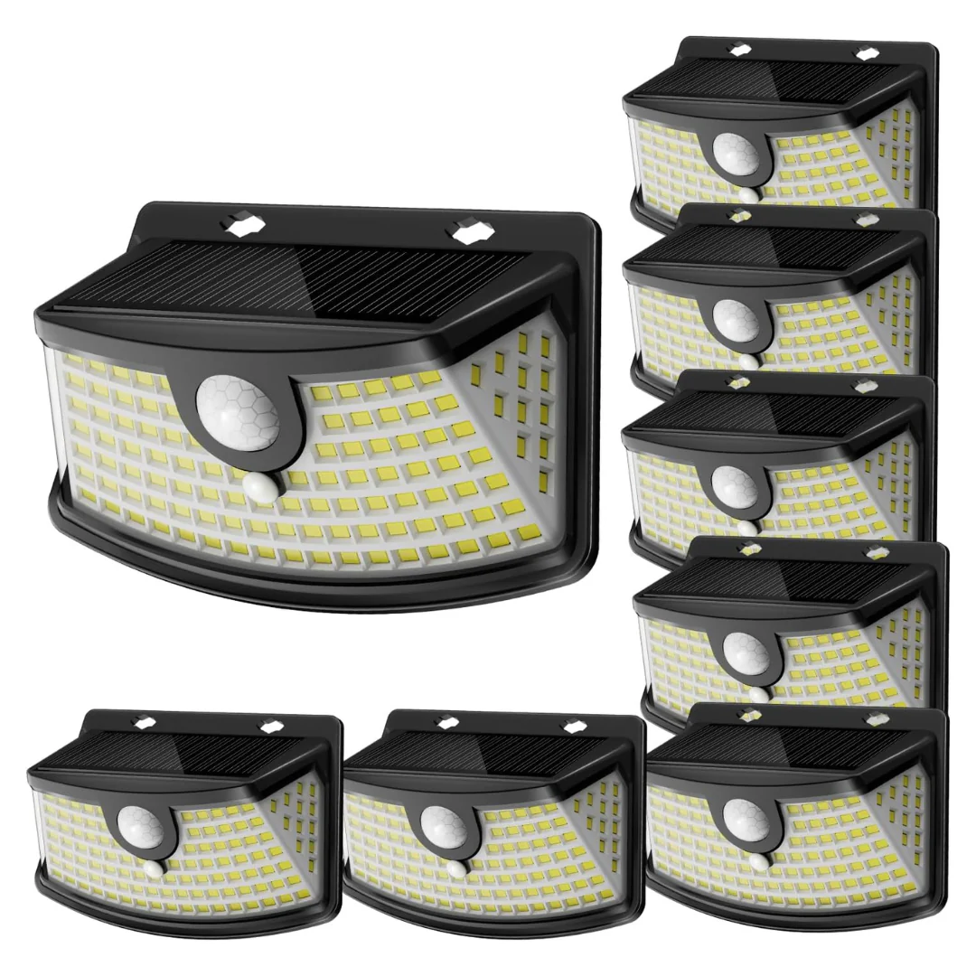 8-Pack Aootek Waterproof 120-LEDs Solar Motion Sensor Lights