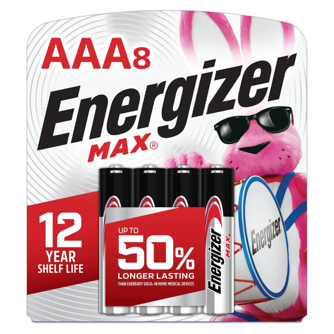 8-Pack Energizer Max Triple AAA Alkaline Batteries