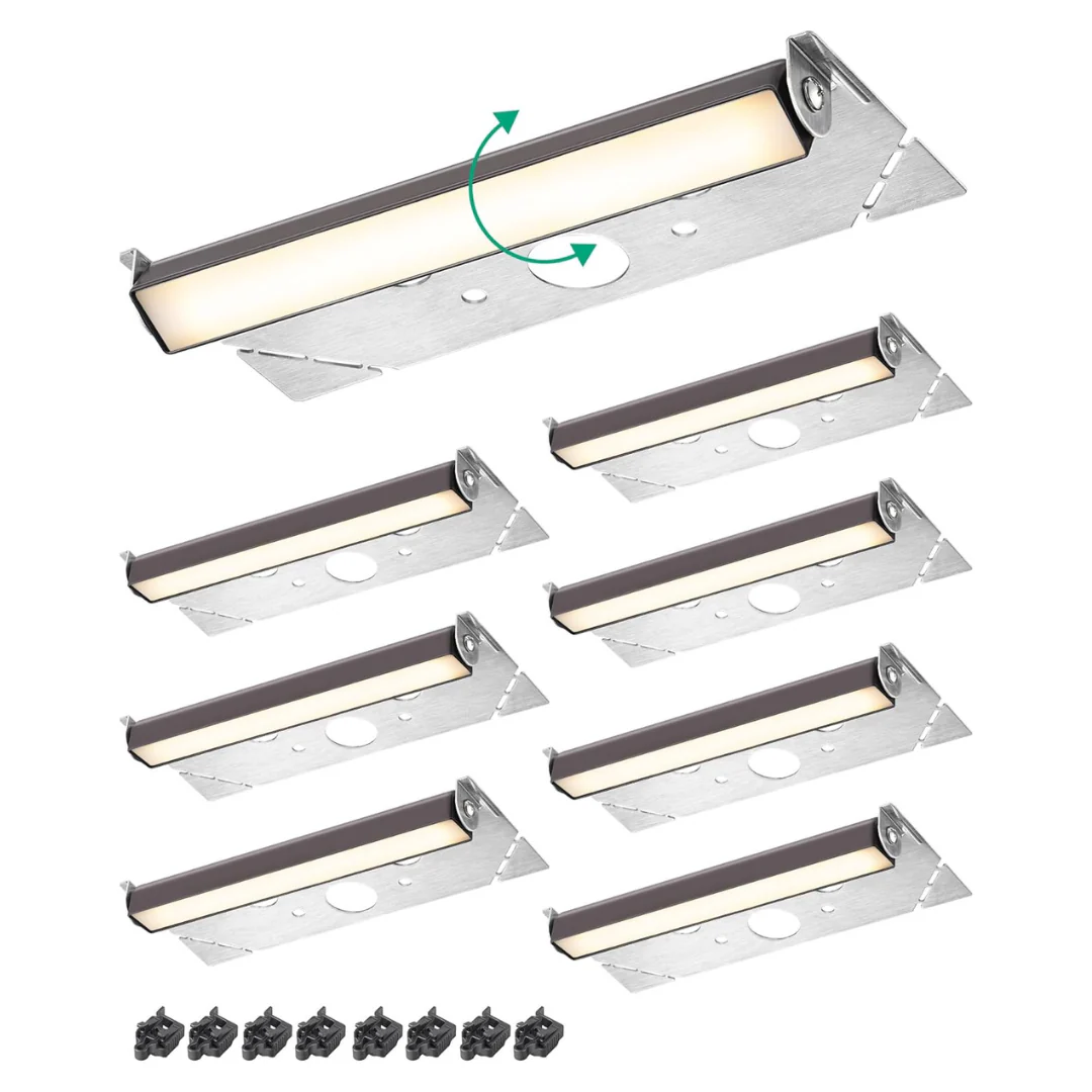 8-Piece 7" Electric 270 Deg. Rotating Retaining Wall Step Lights