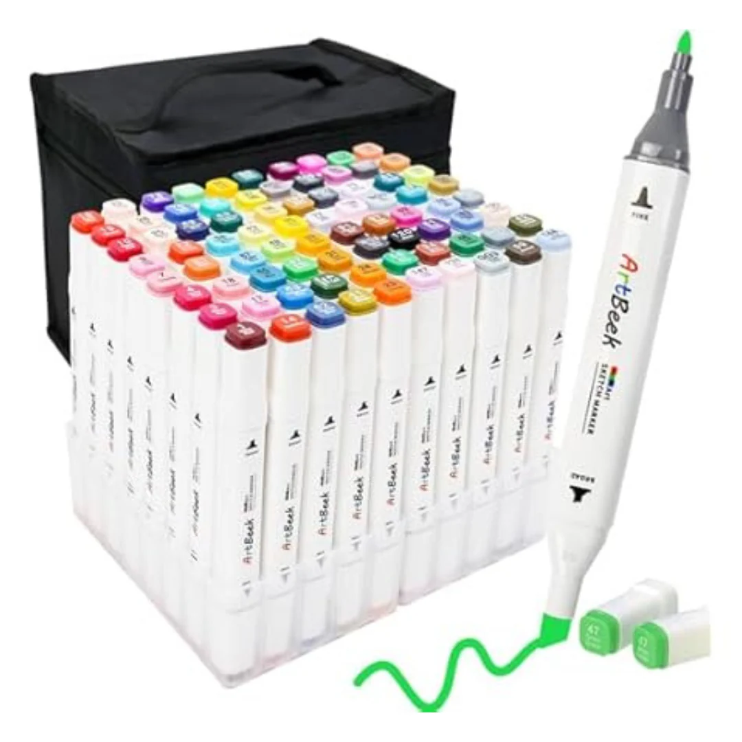 80-Count ArtBeek Coloring Alcohol Markers Set