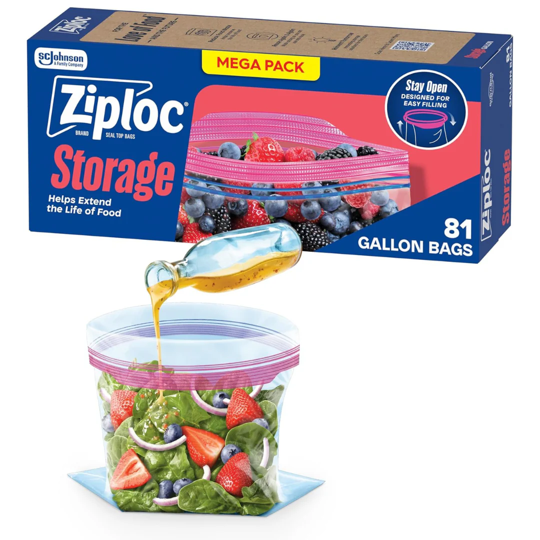 81-Count Ziploc Gallon Food Storage Bags