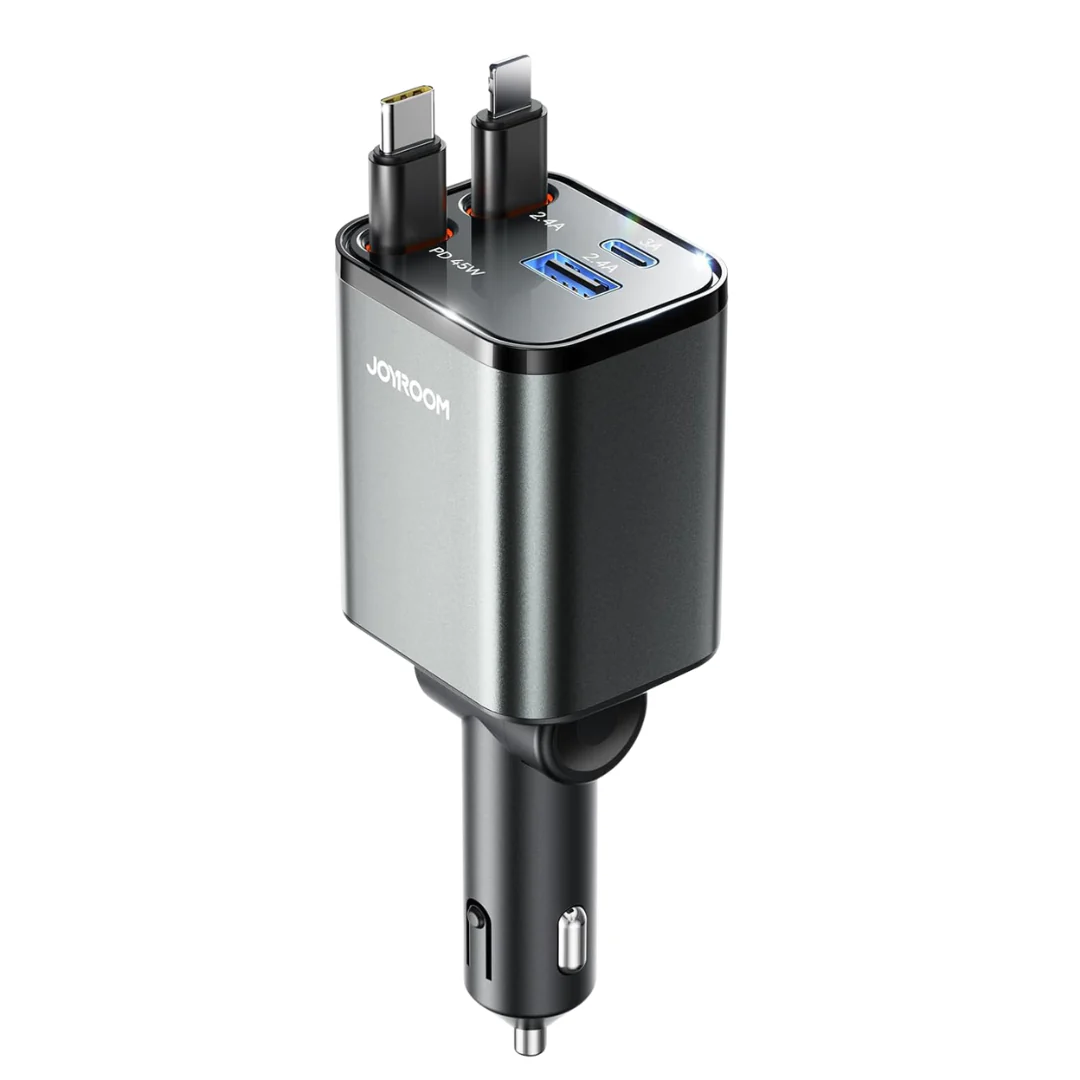 84W Joyroom 4-in-1 USB-C & Lightning Car Charger