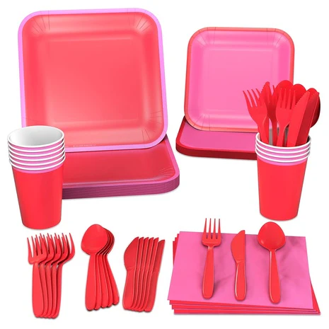 96-Piece Crayola Color Pop Red/Pink Party Set