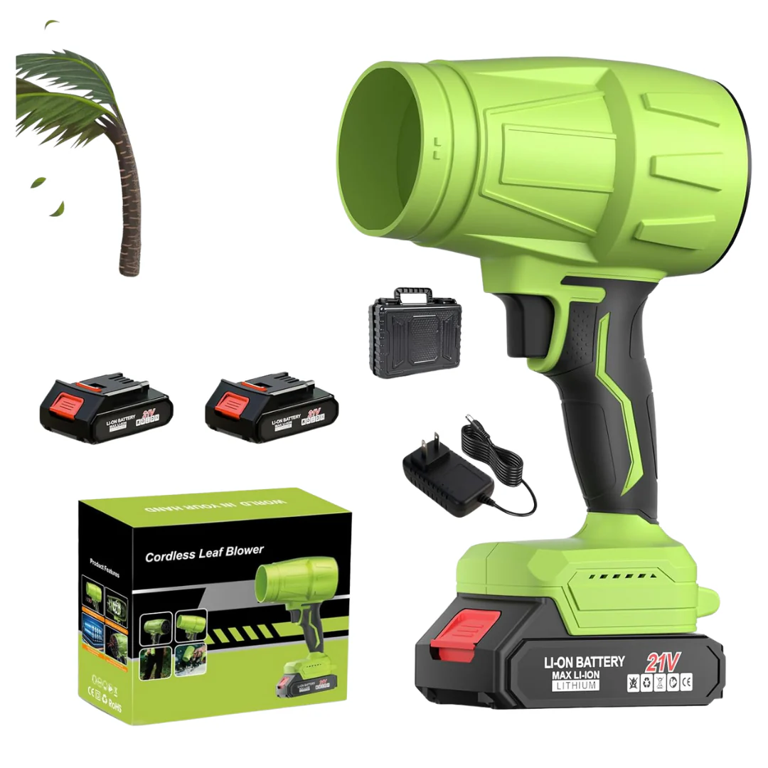 990000 RPM 21V Cordless Leaf Blower With 2 x 6.0Ah Batteries