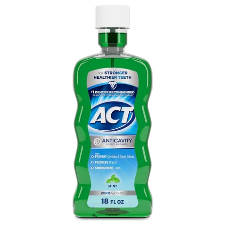 ACT Anticavity Zero Alcohol Fluoride Mouthwash