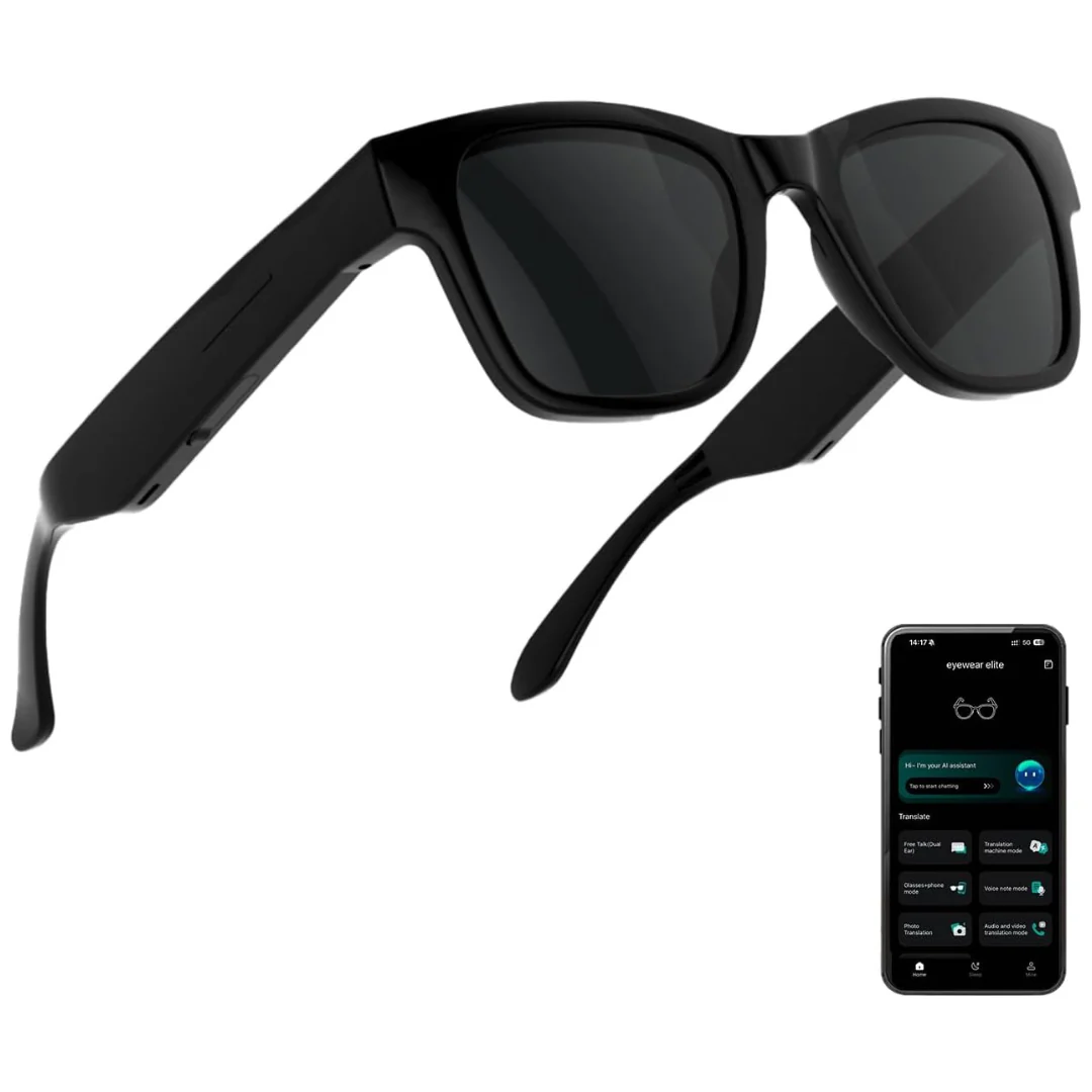 AI Smart Languages Translator Glasses W/ Color-Change Lenses