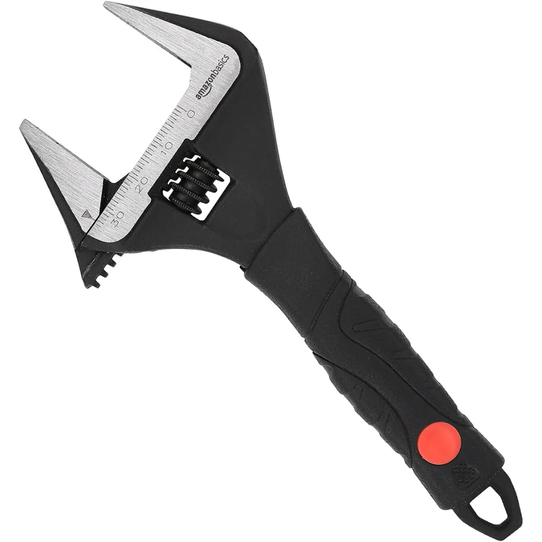 Amazon Basics Plumbing Adjustable Wrench w/Soft Grip