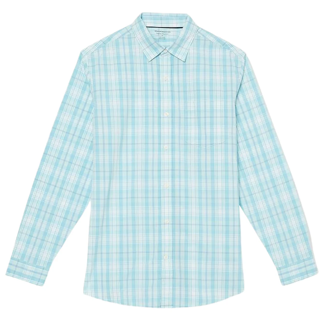 Amazon Essentials Men's Regular-Fit Stretch Poplin Shirt