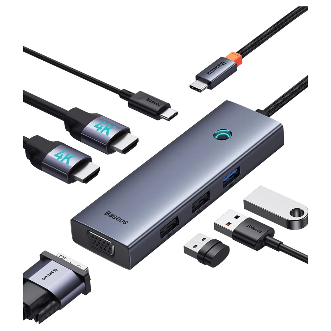 Baseus 7-in-1 4K HDMI 100W PD USB C To HDMI Adapter