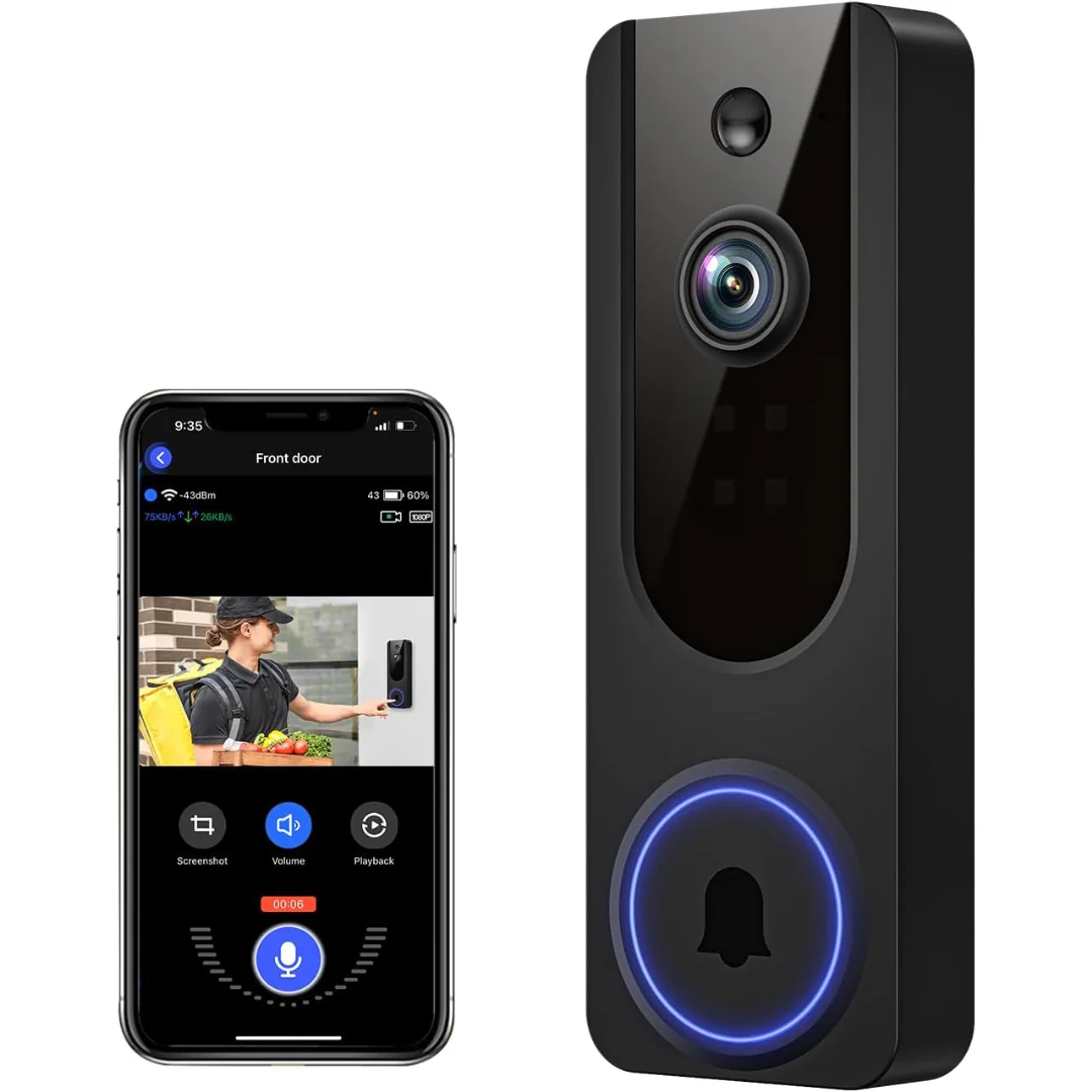 Battery Powered 1080p WiFi Video Doorbell