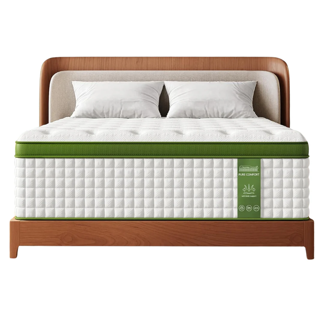 BedStory Firm Queen 14" Cooling Gel Hybrid Mattress