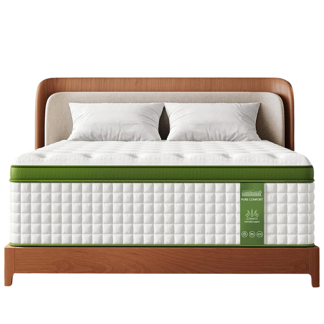 BedStory Firm Queen 14" Cooling Gel Hybrid Mattress