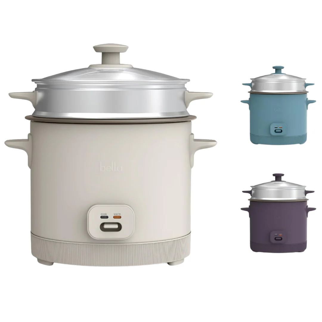 Bella 16-Cup Rice Cooker With Steamer Basket
