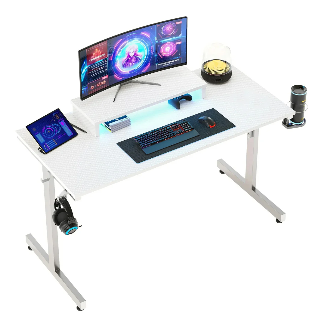 Bestier 42" LED Gaming Desk With Monitor Stand