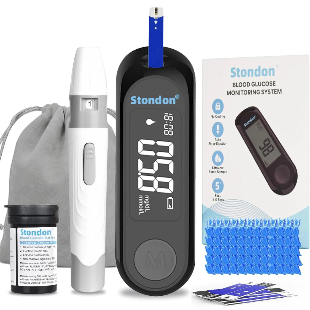 Blood Glucose Monitor Kit With 50 Test Strips