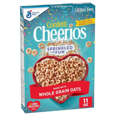 Box Of Confetti Cheerios Cereal