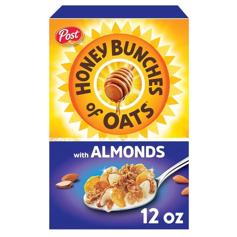 Box of Honey Bunches of Oats Almond or Honey Roasted Cereal