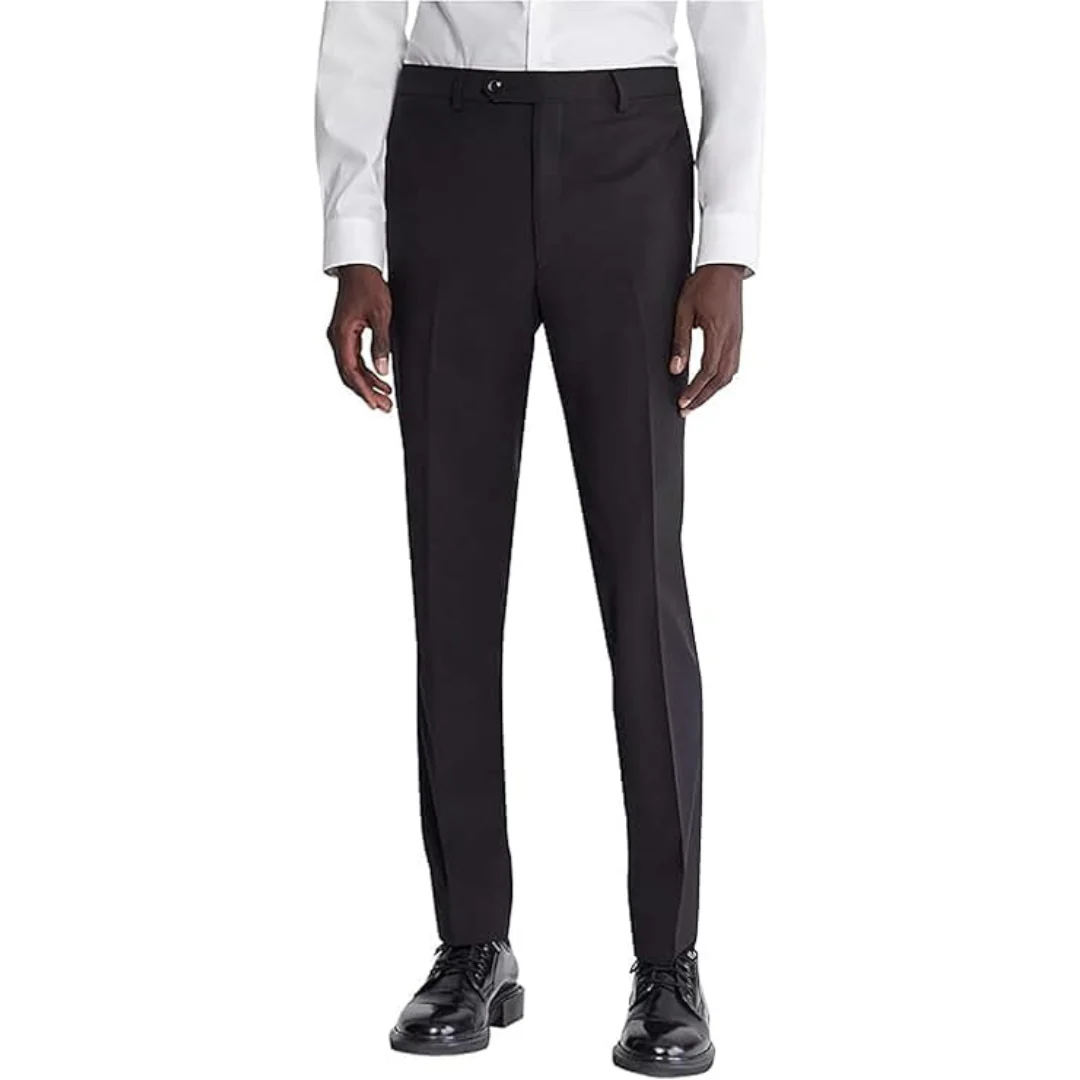 Calvin Klein Men's Skinny Fit Stretch Dress Pant (Black)