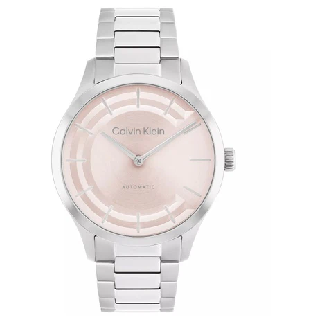 Calvin Klein Women's Iconic Automatic Silver Tone Stainless Steel Bracelet Watch