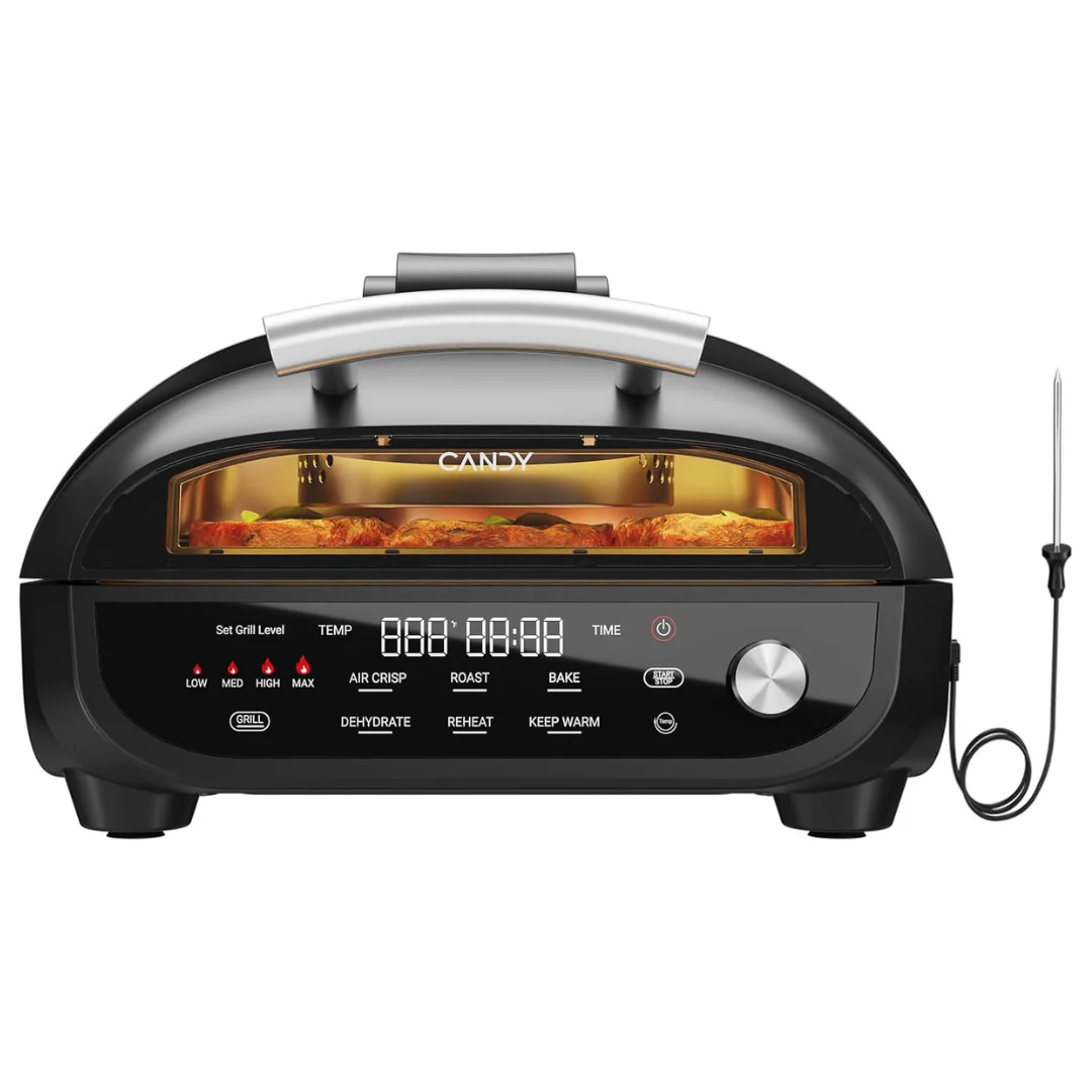 Candy 1500W 7-In-1 Indoor Grill & Air Fryer W/Ceramic Accessories