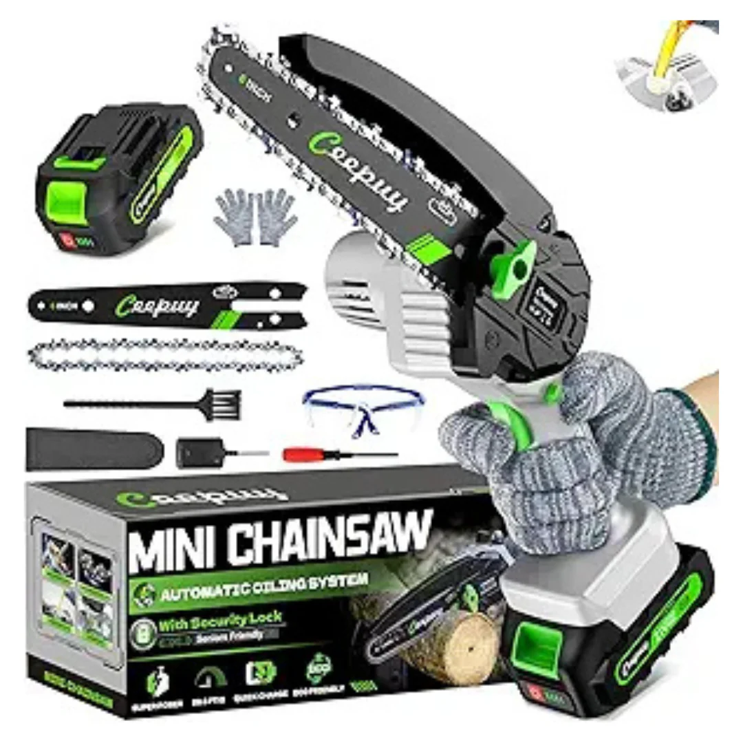 Ceepuy 6" Portable Handheld Mini Electric Cordless Chainsaw