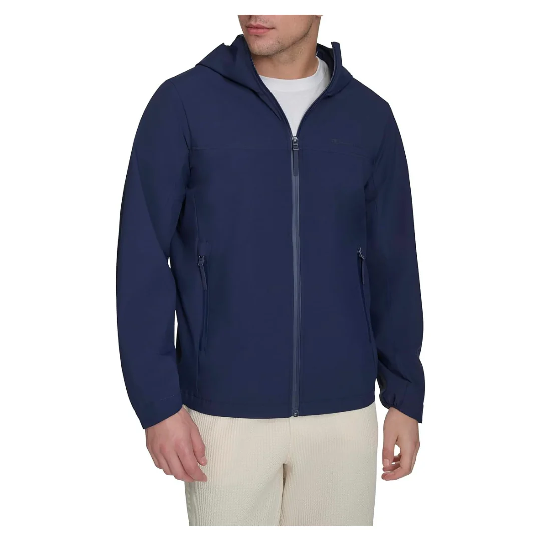 Champion Men's Hooded Rain Jacket with Zipper Pockets