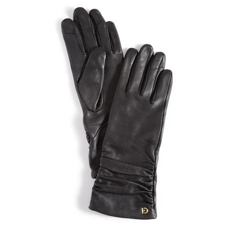 Cole Haan Women's Ruched Leather Gloves