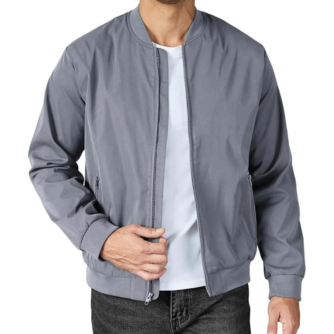 Coofandy Men's Lightweight Casual Zip Up Bomber Jacket