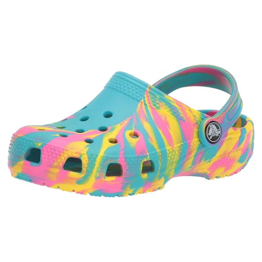 Crocs Kids’ Classic Marbled Tie-Dye Clogs