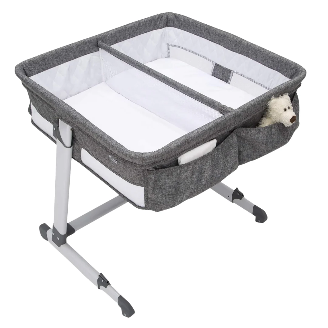 Delta Children Kids Adjustable Height Portable Bedside Cribs