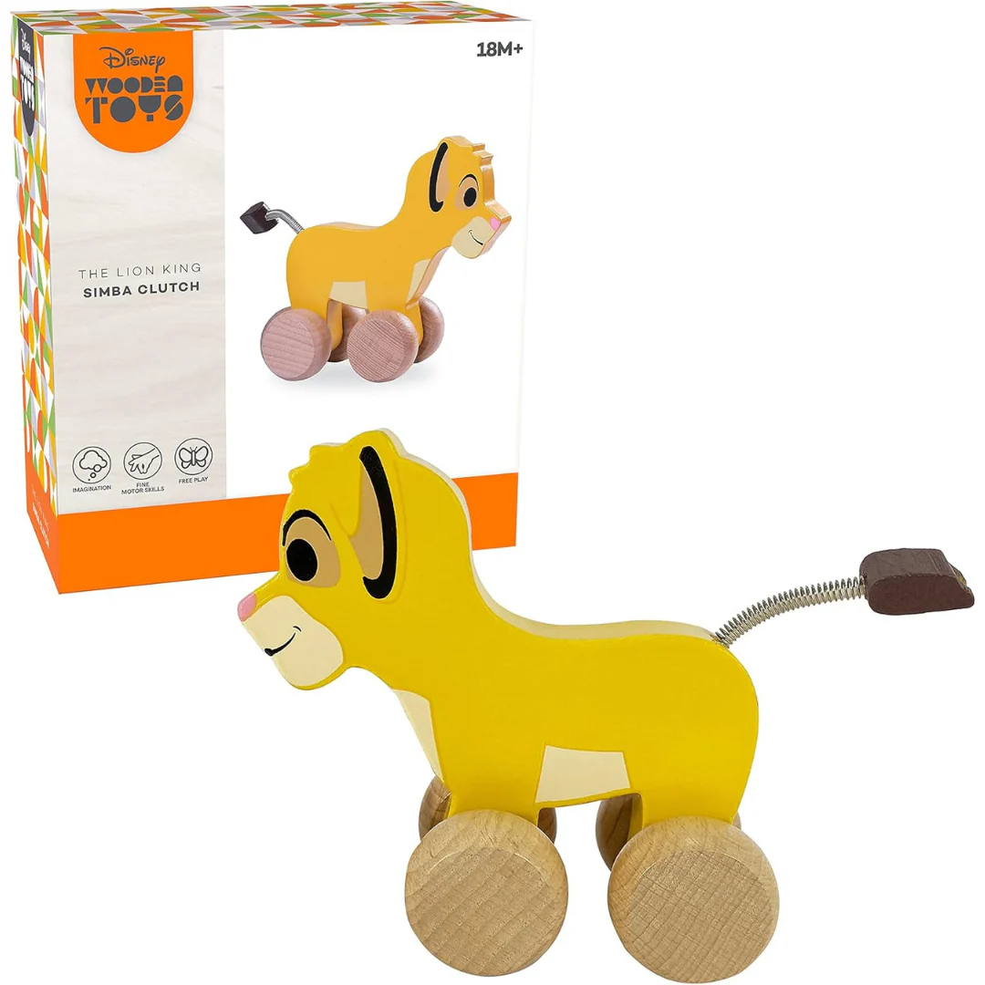 Disney 6.5" The Lion King Simba Clutch Wooden Toy