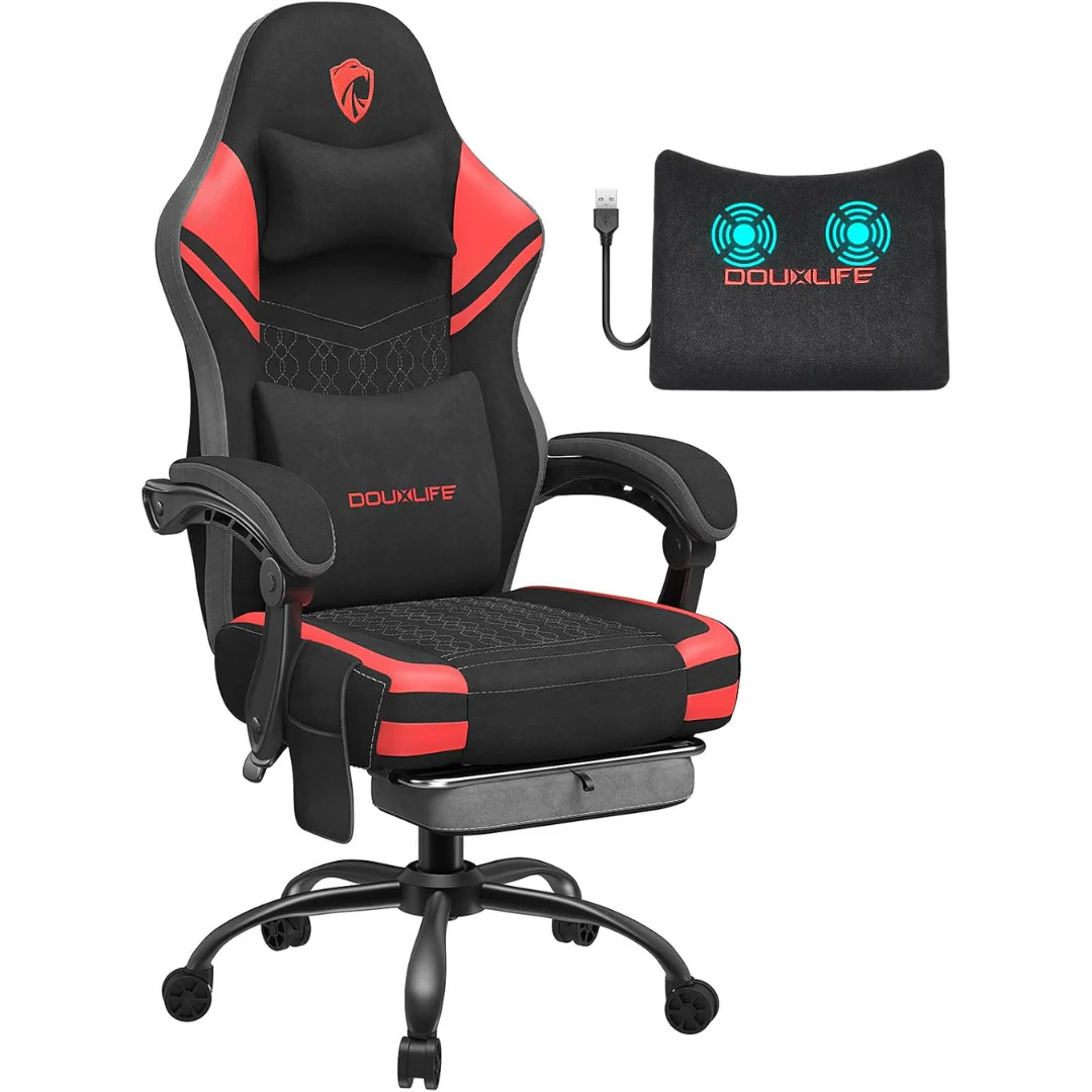 Douxlife Tech Fabric Massage Gaming Chair