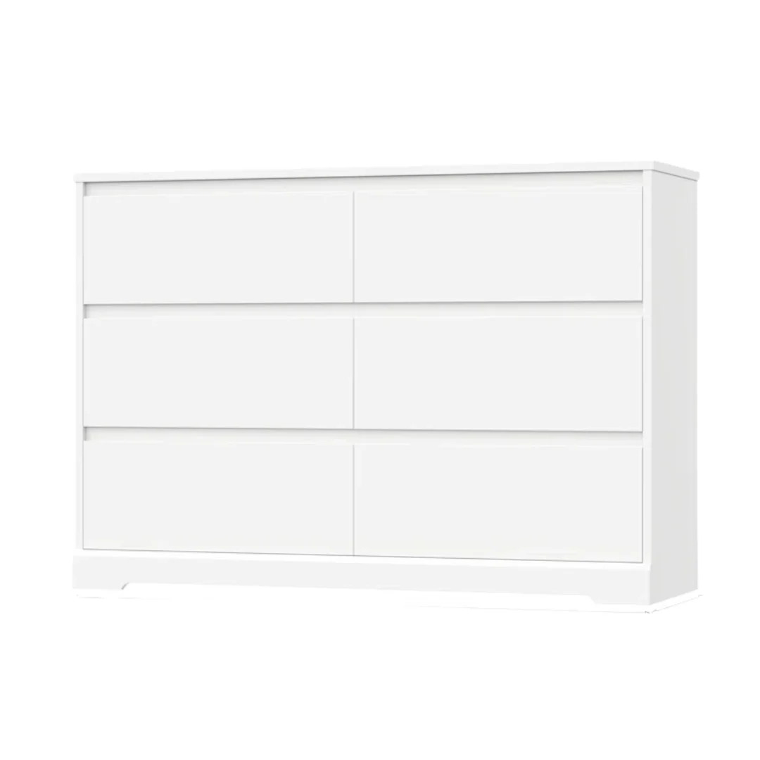 Ebern Designs 6 Drawer 47.2" W Wood Modern Double Dresser