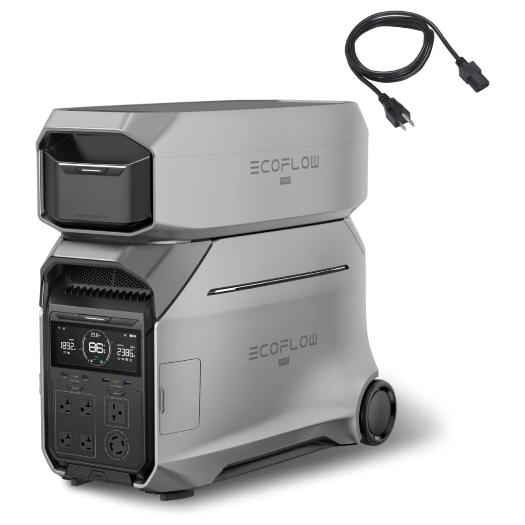 ECOFLOW DELTA Pro 3 8kWh Portable Power Station With Extra Battery