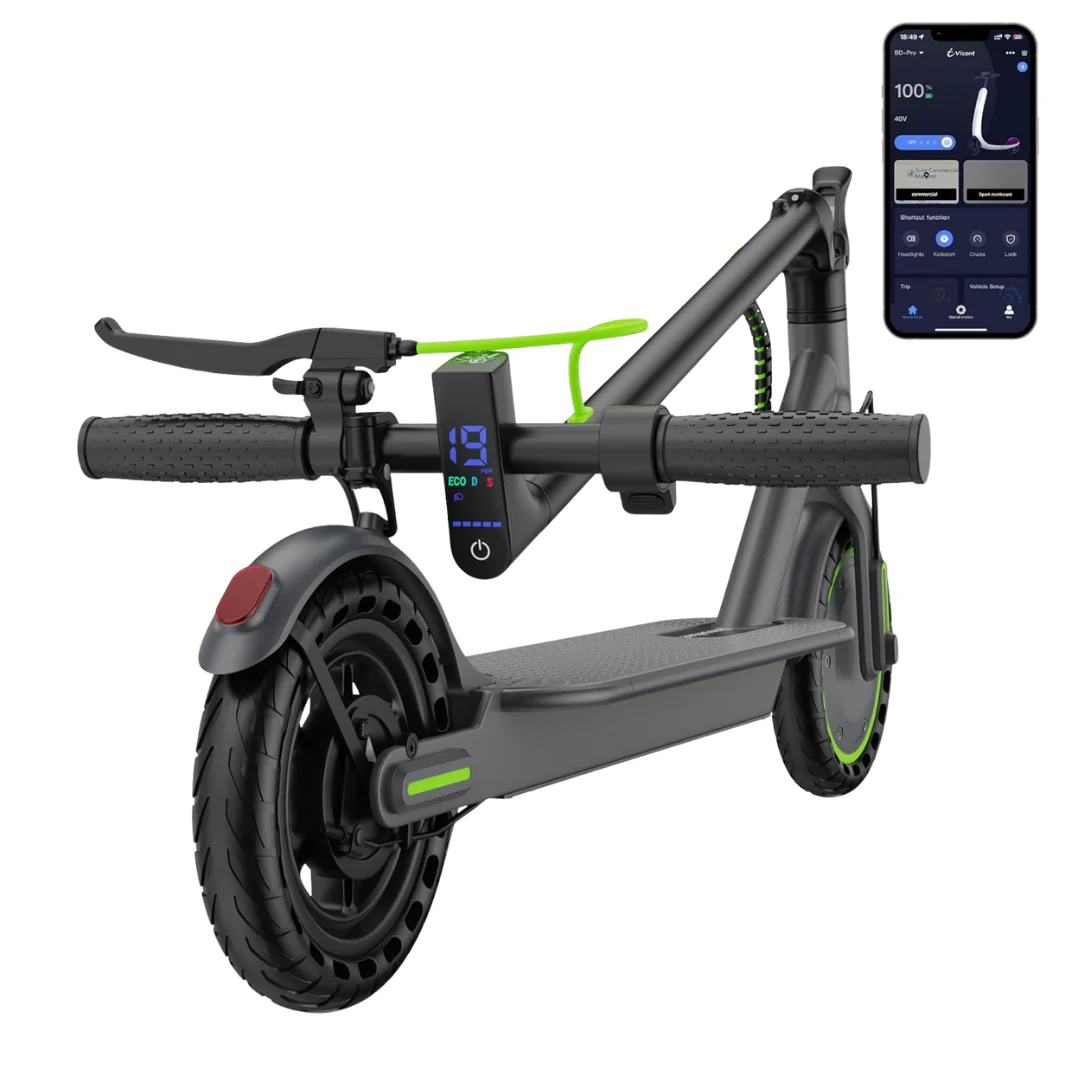 Electric Foldable 8.5" Solid Tires Scooter W/22 Miles Long Range