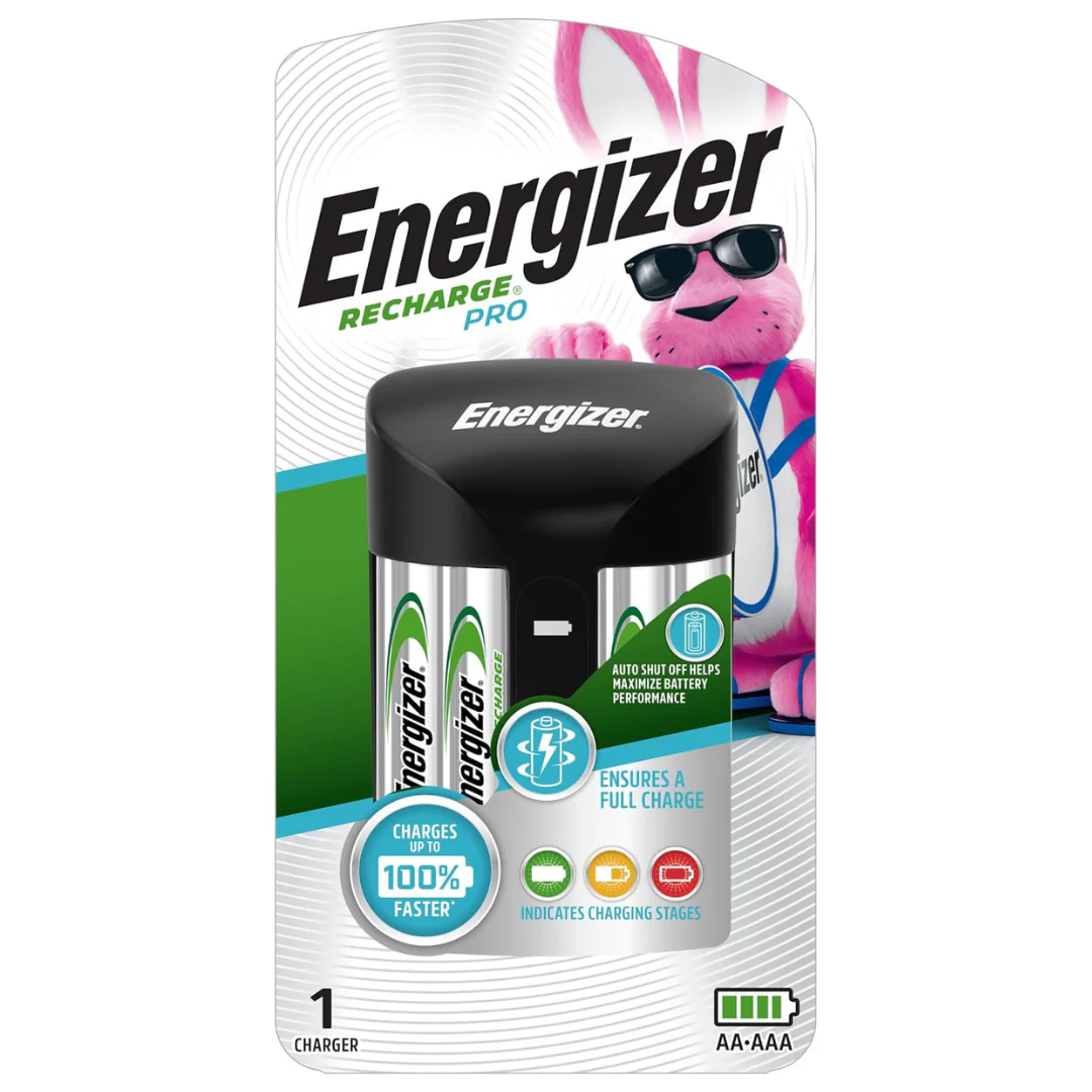 Energizer Recharge Pro AA And AAA Battery Charger W/ 4 AA Batteries
