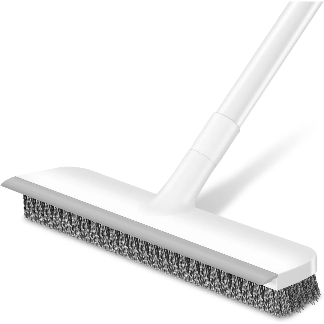 Floor Scrub Brush with 48" Long Adjustable Handle