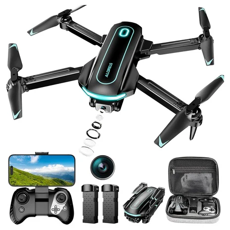 FPV Foldable Mini Drone with Camera & 2 Batteries
