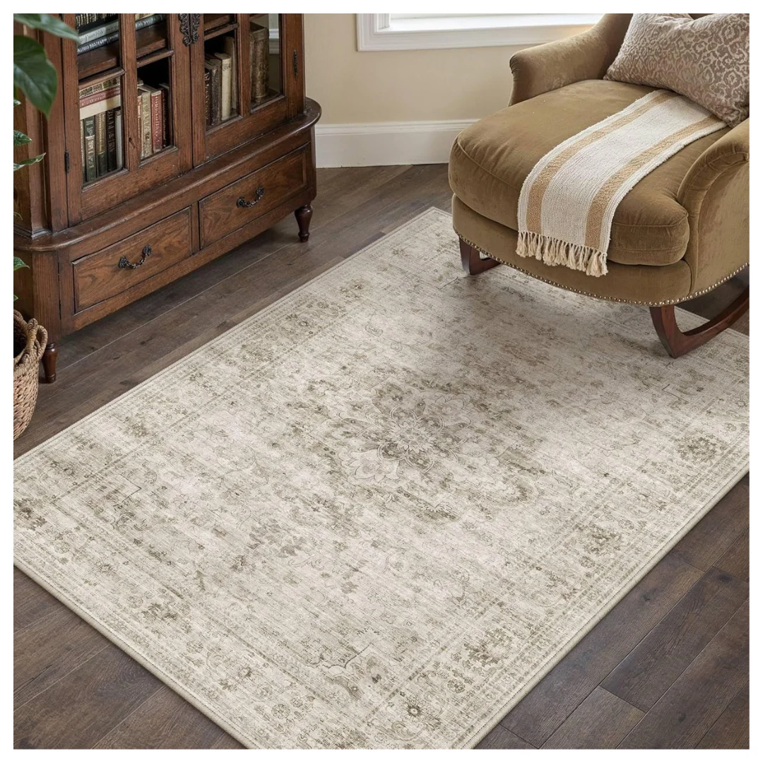 Hugear 3' x 5' Non-Slip Washable Area Rug