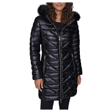 Karl Lagerfeld Paris Women's Long Puffer Coat