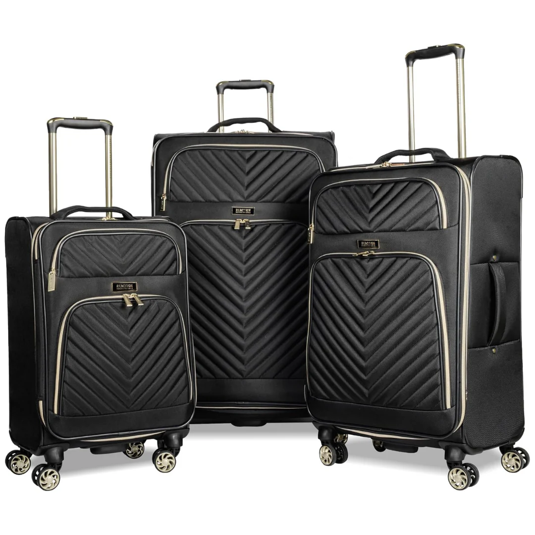 Kenneth Cole 3-Piece Chelsea Chevron Quilted Luggage Set